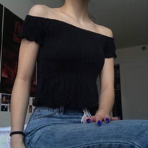 black off the shoulder top!